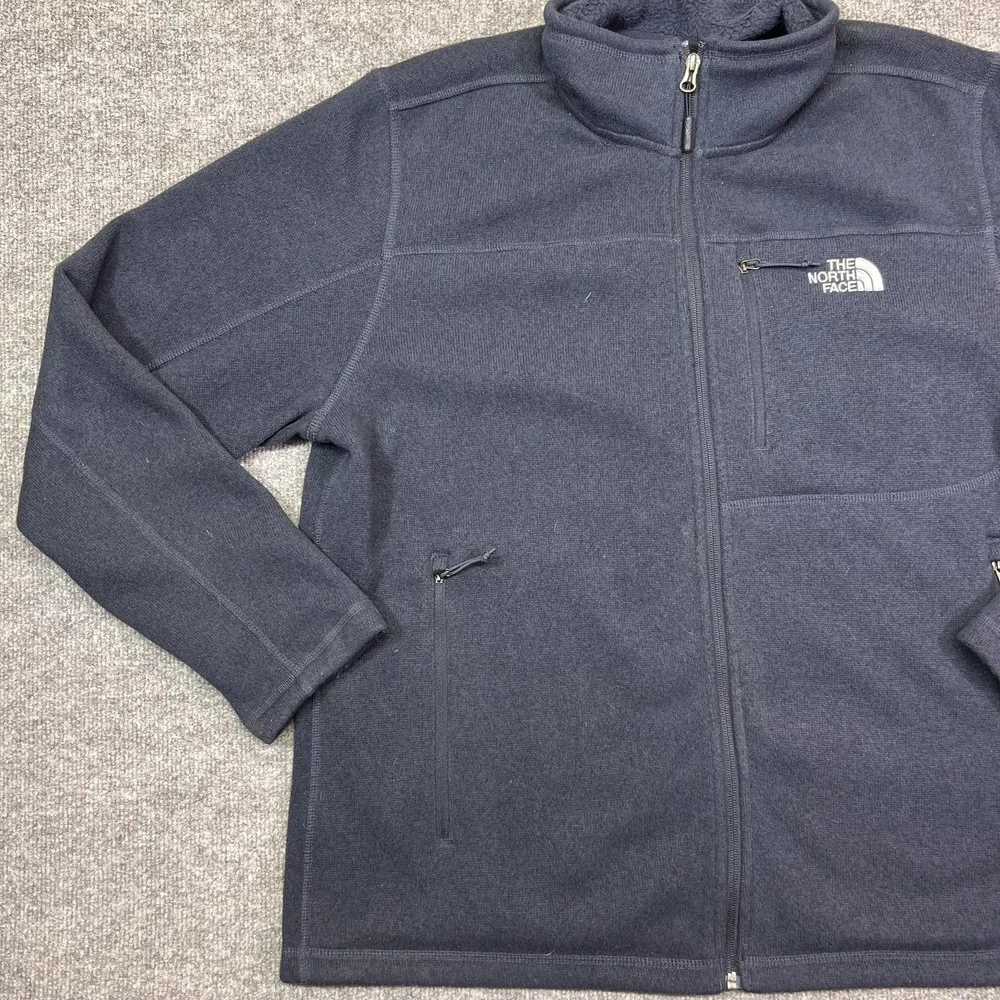 The North Face Jacket Mens XL Blue Fleece Full Zip RBC Capital Markets Logo